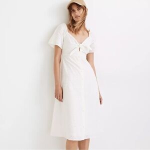 MADEWELL | Madewell Eyelet Tie Front MIDI Dress 00